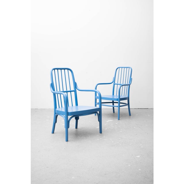 Wood Armchairs by Adolf Gustav Schneck for Thonet, 1930s, Set of 2 For Sale - Image 7 of 7