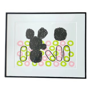 "Ball Figures I" Three Color Lithograph by Jonathan Lasker For Sale