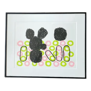 "Ball Figures I" Three Color Lithograph by Jonathan Lasker
