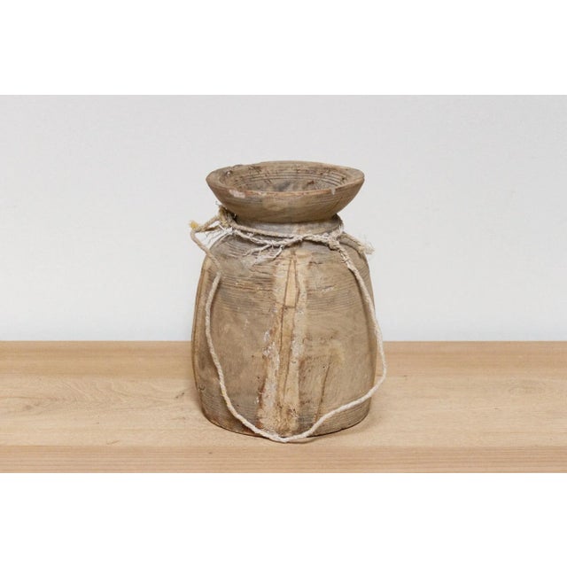 Tan Indian Antique Bleached Pot-Karoh For Sale - Image 8 of 8