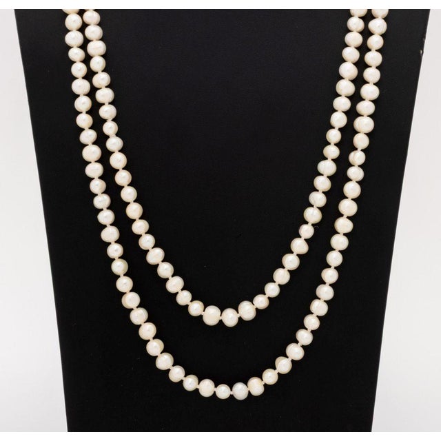 Contemporary Cultured Drop Pearl Long Necklace For Sale - Image 3 of 5