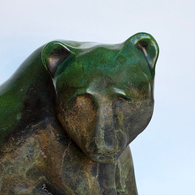 Tony Evans Tony Evans Large Raku Pottery Bear Sculpture, 1988 For Sale - Image 4 of 13