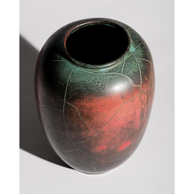 Art Deco Bauhaus Copper Glazed Studio Ceramic Vases by Paul Dresler Grootenburg, Germany, 1940s, Set of 2 For Sale - Image 10 of 18