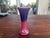 1940s Vintage Cliftwood Art Pottery(Morton) Unmarked Small Maroon/Blue Trumpet Vase For Sale - Image 5 of 8