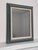 Mid 20th Century Mid Century Traditional Mint Green & Silver Wood Wall Mirror For Sale - Image 5 of 12