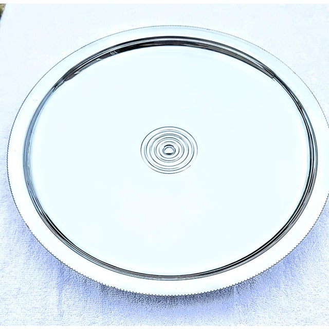 Mid Century Kromex Pressed Glass on Pedastal Relish Entertainment Set For Sale - Image 10 of 12