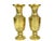 Mid 20th century hand crafted solid gold brass engraved birds floral design motifs vases. They are perfect set to enhance...