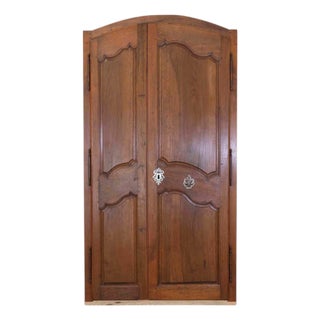 19th Century Louis XV Style Walnut Double Communication Doors For Sale