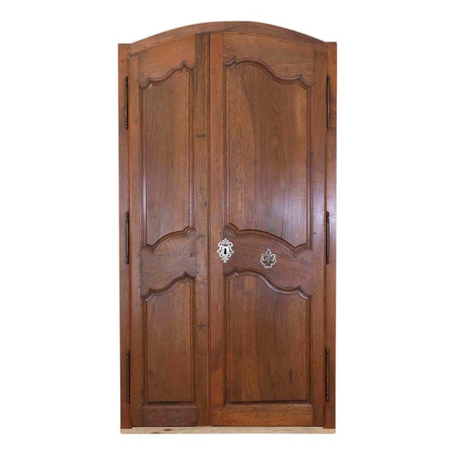 19th Century Louis XV Style Walnut Double Communication Doors For Sale