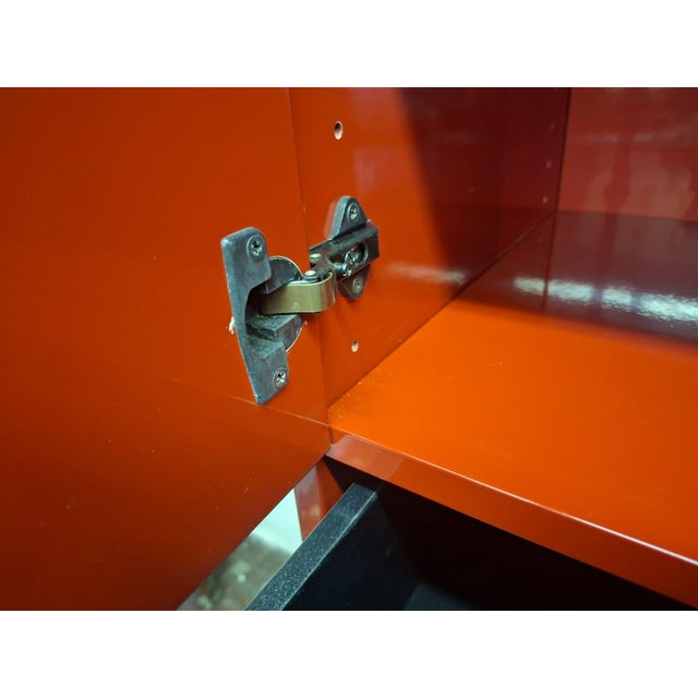 Italian Sideboard in Glossy Chinese Red Lacquer by Cappellini, 1990 For Sale - Image 12 of 18