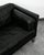 Black Mid Century Danish Modern Sofa Couch 2 Seat Leather Black Settee Metal Chrome Nm For Sale - Image 8 of 11