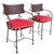 Hollywood Regency Vintage Scroll Arm Wrought Iron Patio Dining Chairs - Pair For Sale - Image 3 of 12
