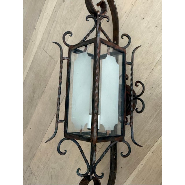 Metal Vintage Gothic/Spanish Revival Exterior Wall Scone For Sale - Image 7 of 12