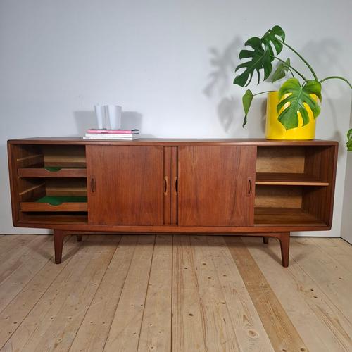 h.p. Hansen Teak Sideboard Danish Mid-Century Credenza 1960s For Sale - Image 3 of 10
