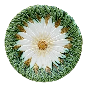 French Majolica Daisy Plate Orchies, Circa 1890