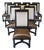Late 20th Century 10 Lorts Renaissance Revival Style Barley Twist Leather & Fabric Dining Chairs For Sale