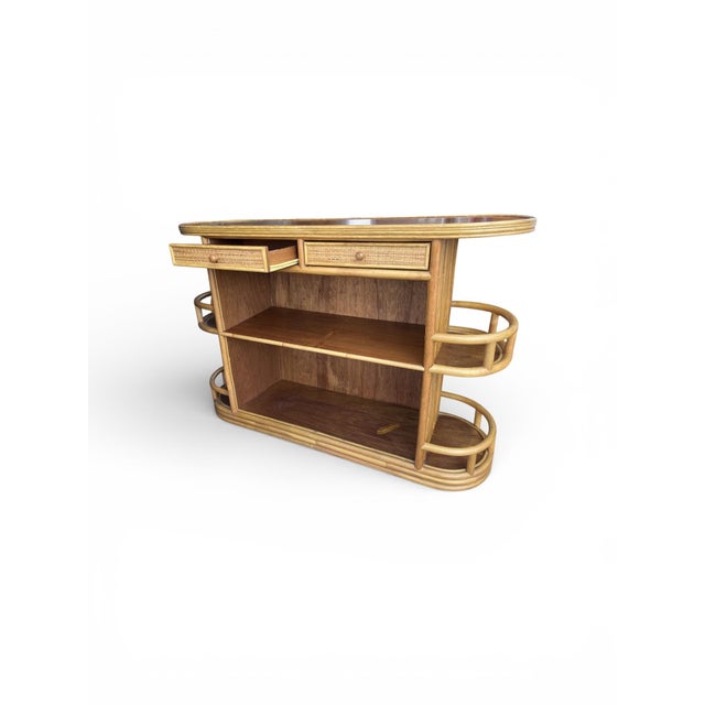 Vintage Bamboo Bar With Cane Panels, Circa 1970s For Sale - Image 12 of 12