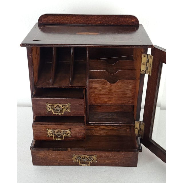 English Oak Cabinet With Hidden Drawer, Circa 1860 For Sale - Image 9 of 12