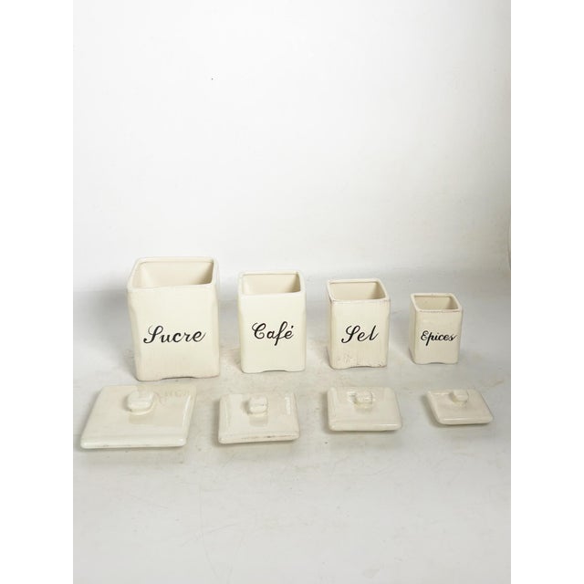 Ceramic Spices Boxes, France, 1960s, Set of 4 For Sale - Image 4 of 10