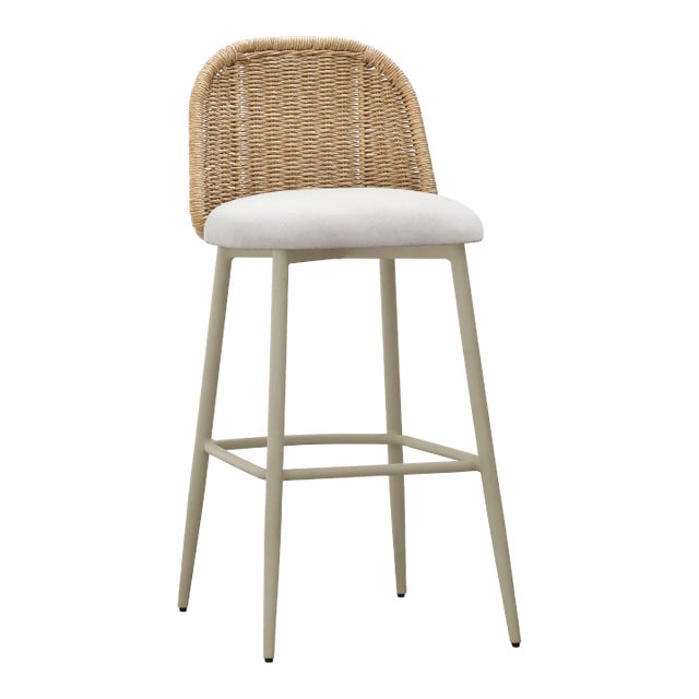 Alexa Cream Outdoor Barstool For Sale