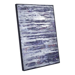 Goldberg 1960s New York School Purple and Silver Vertical Abstract Expressionist Painting For Sale