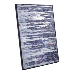 Goldberg 1960s New York School Purple and Silver Vertical Abstract Expressionist Painting
