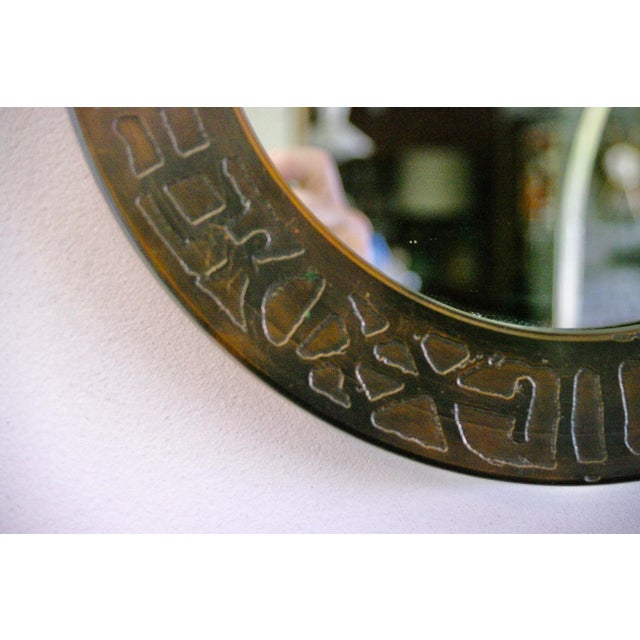 Round Copper Mirror by Marco Fugeri, Italy, 1960 For Sale - Image 3 of 7