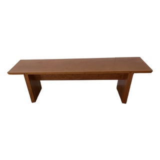 Hand Crafted Cherry Bench by Maine Master Woodworker For Sale
