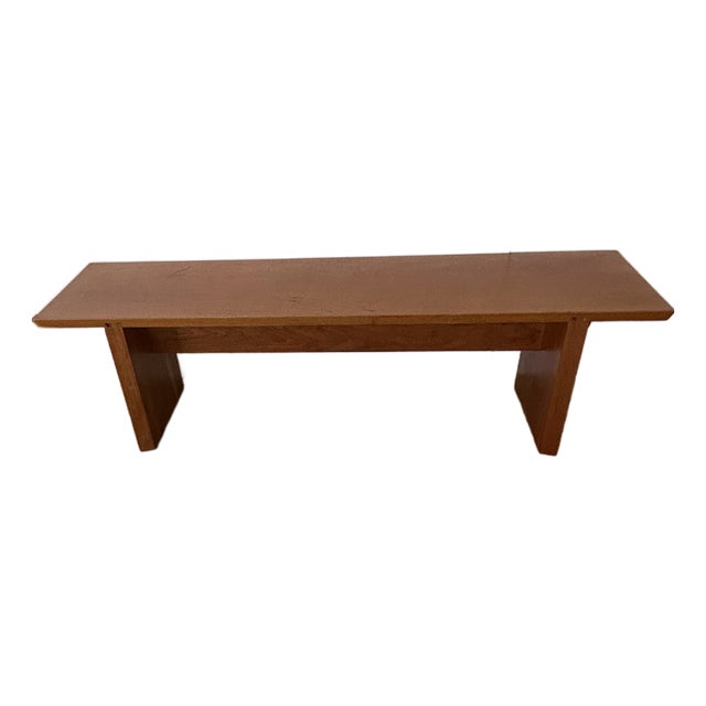Hand Crafted Cherry Bench by Maine Master Woodworker For Sale
