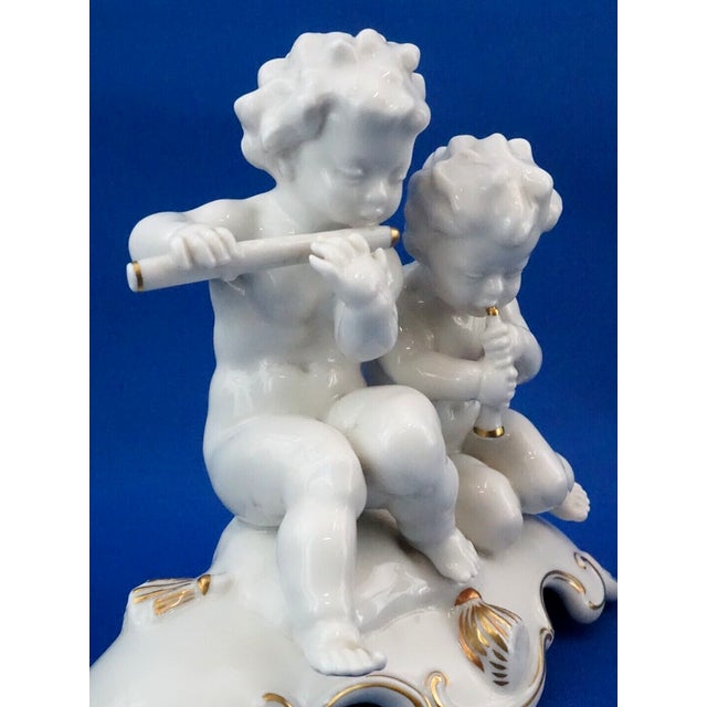 20th Century Porcelain Cherubs Sculpture by Karl Tutter for Hutschenreuther, Germany For Sale - Image 14 of 18