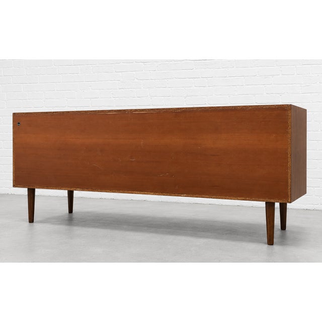 Low Danish Mid Century Modern Credenza by Sven Ellekaer for Albert Hansen Mobelfabrik | Rosewood Sideboard, Made in Denmark C. 1960’s For Sale - Image 14 of 16