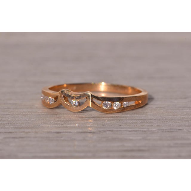 Mid 20th Century The Moda: Mid Century Modern Yellow Gold and Natural Diamond Ring For Sale - Image 5 of 11