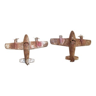 Americana Memorabilia Aircraft Ww2 Twin Engine Toy Planes Set B For Sale
