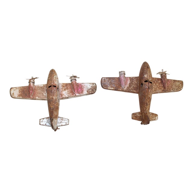 Americana Memorabilia Aircraft Ww2 Twin Engine Toy Planes Set B For Sale