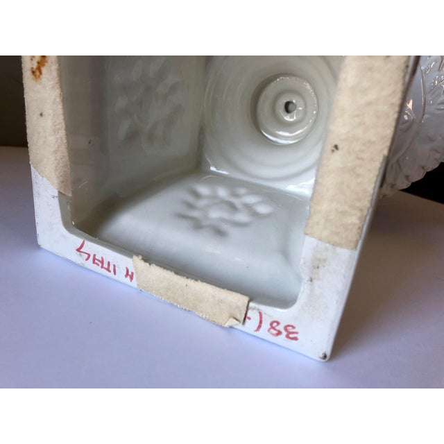 Ceramic Vintage White Italian Pottery Swan Urn Centerpiece For Sale - Image 7 of 9