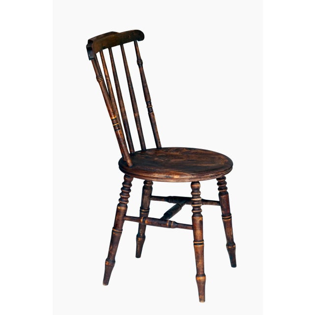 Pair; Late 18 Century Wooden Spindle Chairs For Sale - Image 9 of 12
