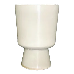 1960s Malcolm Leland Chalice L-20 Planter in Matte White AP Architectural Pottery