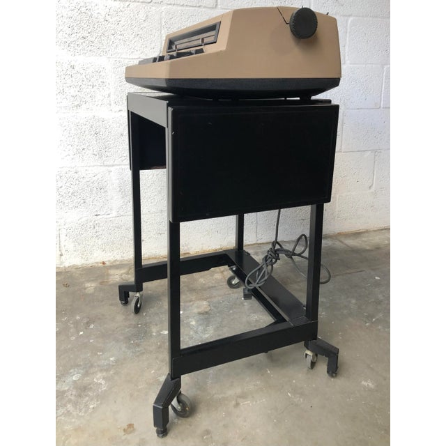 1970s Vintage1970s Ibm Electric Typewriter on Rolling Steel Drop Leaf Cart For Sale - Image 5 of 13