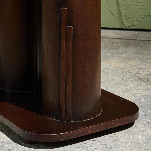 Art Deco Two-Legged Side Table in Wood, 1930s For Sale - Image 4 of 10