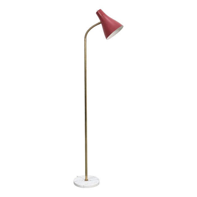 Reading Floor Lamp with Metal Lampshade For Sale