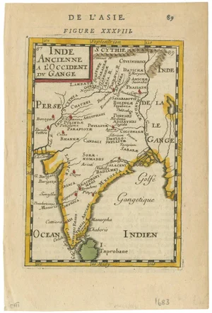 Map of Ancient India by Alain Manesson Mallet, 1683