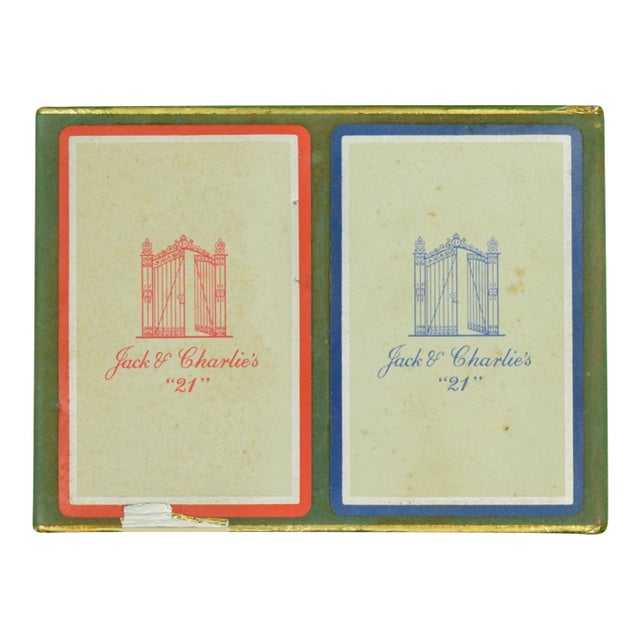 Jack & Charlie's "21" Club Twin Deck of Playing Cards For Sale