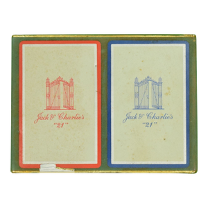 Jack & Charlie's "21" Club Twin Deck of Playing Cards