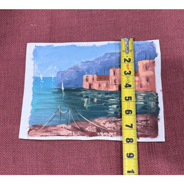 N.Manolla Oil Painting 1950s Loose Signed From Italy For Sale - Image 4 of 5