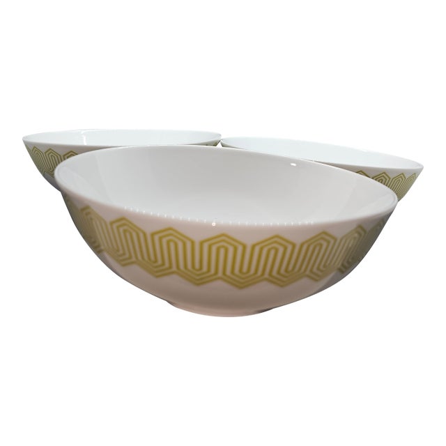 Happy Chic for Jonathan Adler "Charlotte" Porcelain Serving Bowls (3) For Sale