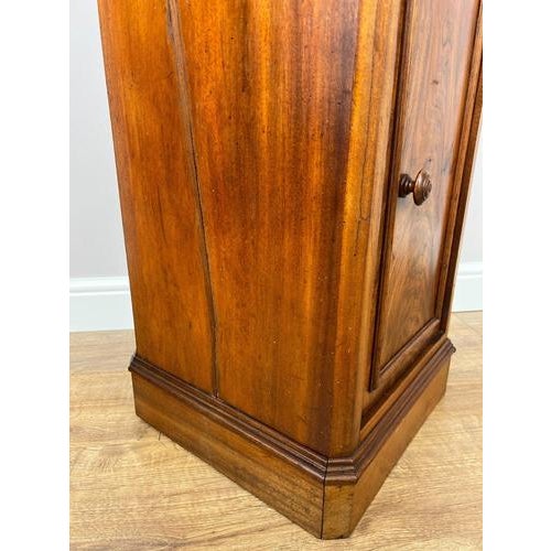 Brown French Style Bedside Table with Marble Top For Sale - Image 8 of 13