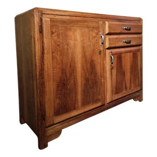 Vintage French Walnut Sideboard, 1930s For Sale