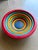 VIETRI Postmodern Pietro Manzoni for Vietri Rainbow Wooden Centerpiece Bowl 1980s Memphis Era For Sale - Image 4 of 12