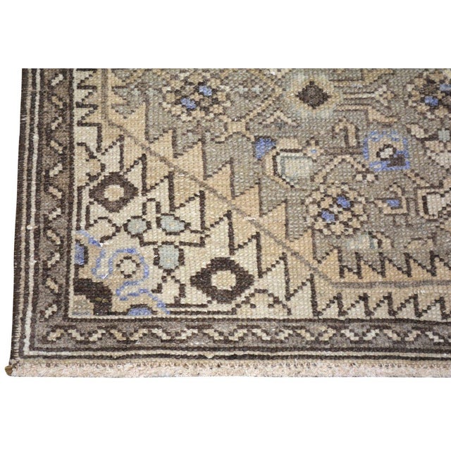 1950s Vintage Turkish Hand Knotted Wool Rug, 2'9''x9'2'' For Sale - Image 5 of 5