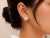 Traditional Late 20th Century 14K White Gold Potato Pearl Diamond Floral Earrings, Pair For Sale - Image 3 of 3